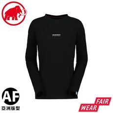 MAMMUT 瑞士 男 Logo Print LS AF 長袖T恤《黑》1016-01030/排汗衣