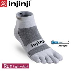 INJINJI 美國 RUN 輕量吸排五趾短襪《灰色》1293/五指襪/專業排汗襪/登山健行襪/休閒