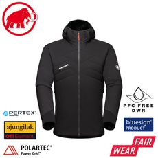 MAMMUT 瑞士 男 Flex Hooded Jacket 機能化纖連帽外套《黑/幻影》1013-