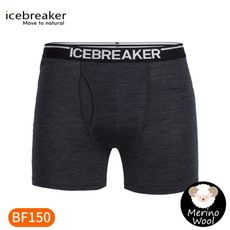 Icebreaker 男 Anatomica 四角開口內褲 BF-150《黑》IB103030/四角