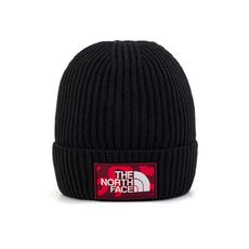 The North Face LOGO 針織保暖帽《黑紅》3FJX/登山帽/毛帽/針織帽/保暖帽