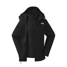 The North Face 女 DV防水兩件式化纖外AP《黑》5B1X/登山/防水透氣/防風/出國