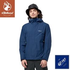 Wildland 荒野 男 輕薄防水高透氣機能外套《深藍》W3916/連帽外套/風衣/衝鋒外套