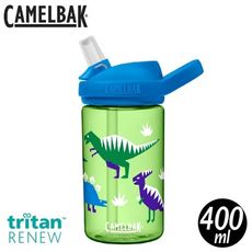 CamelBak 美國 400ml eddy+kids兒童吸管運動水瓶RENEW《嘻哈恐龍》CB24