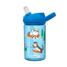 CamelBak 美國 400ml eddy+Kids兒童吸管運動水瓶RENEW《湖濱動物》CB24