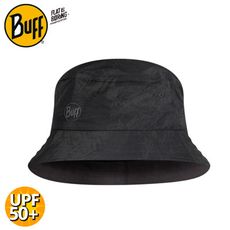 BUFF 西班牙 可收納漁夫帽《黑色墨花》122590/遮陽帽/防曬帽/休閒帽