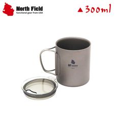 North Field 美國 300ml帶把手雙層保溫純鈦杯(附蓋)CNDTK11055/登山/露營