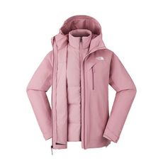 The North Face 女 DV防水兩件式羽絨外套AP《落櫻紫》89Y7/登山/防風外套/防水