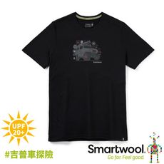 SmartWool 美國 男 Merino Sport 150塗鴉短袖T恤《吉普車探險/黑》SW01