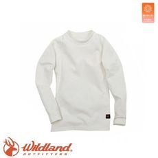 Wildland 荒野 童 遠紅外線彈性保暖衣《米白》W2680/刷毛/保暖內層/ 吸濕快乾
