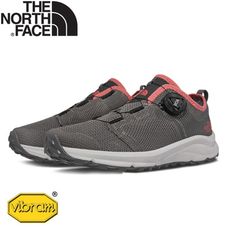 The North Face 女 可調式鞋帶休閒鞋《麻灰/桃粉》3RDT/運動鞋/抓地耐磨/戶外鞋/