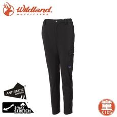 Wildland 荒野 中童 彈性防潑防風天鵝絨褲《尊爵灰》0A72360/雪褲/運動褲/休閒褲/登