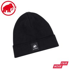 MAMMUT 長毛象 Fedoz Beanie 保暖針織反折豆豆帽《黑》1191-01090/保暖帽