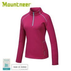 Mountneer 山林 女針織保暖上衣《深桃紅》32P26/保暖中層/長袖上衣