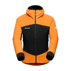 MAMMUT 長毛象 男 Taiss IN Hybrid Hooded 軟殼連帽外套《柑桔橘/黑》1