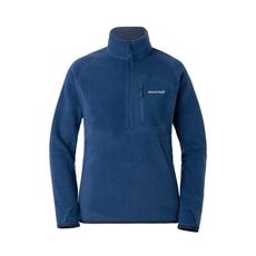 Mont-Bell 日本 女 CP100 PULLOVER 刷毛上衣《藍》1106594/保暖衣/套