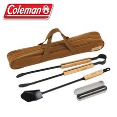 Coleman 美國 營火工具組CM-38864/焚火鉗/吹火棒/篝火夾鏟/炭火夾/木炭夾/焚火工具