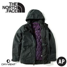 The North Face 美國 女DryVent兩件式防水耐磨羽絨外套《黑》3VV1/防水外套
