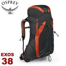 OSPREY 美國 EXOS 38 M 登山背包《火焰黑》38L雙肩背包/後背包/登山/健行/旅行