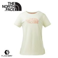 The North Face 女 FlashDry短袖圓領快排衫《米白》3GCG/排汗衣/運動短袖/