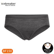 Icebreaker 女Siren HIP 三角內褲BF150《灰黑》IB104704/三角褲/內著