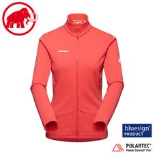 MAMMUT 瑞士 女 Aconcagua ML Jacket 登山保暖刷毛外套《日落紅/白》101