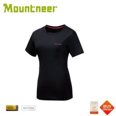 Mountneer 山林 女 透氣排汗抗UV上衣《黑色》21P58/短袖/排汗衣/運動短袖/登山露營