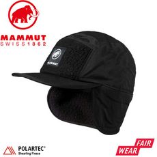 MAMMUT 長毛象 Fleece Cap 絨毛保暖飛行帽《黑》1191-01400/保暖帽/雪帽/