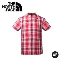 The North Face 男 抗UV排汗短襯衫/L《紅色格紋》3GIK/抗紫外線/透氣/短袖/襯