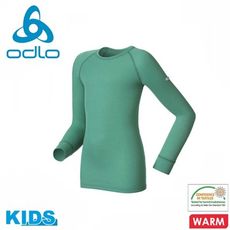 ODLO 瑞士 童 長袖排汗內衣《綠》10459/彈性/保暖透氣/抗寒
