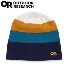 Outdoor Research 美國 Gradient Beanie 羊毛透氣保暖帽《黃/深藍》2