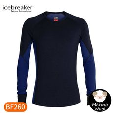Icebreaker 男 ZONE 網眼透氣保暖圓領長袖上衣BF260《深藍/冰藍》104360/內
