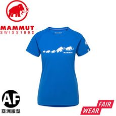 MAMMUT 長毛象 女 QD Logo Print T恤 AF《PRT3 冰藍》1017-0202