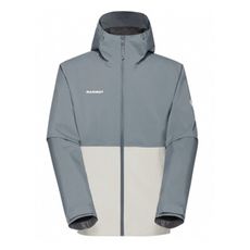 MAMMUT 長毛象 男 Linard Light HS Hd AF 輕量連帽外套《地層灰藍/銀鼠尾