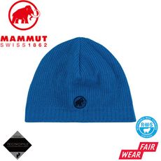 MAMMUT 長毛象 Sublime Beanie 刺繡LOGO針織保暖羊毛帽《冰藍》1191-01