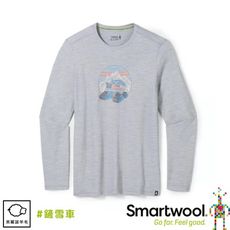 SmartWool 美國 男 塗鴉長Tee/鏟雪車《淺灰》SW016682/登山/保暖長袖/長T