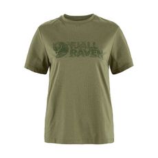 Fjallraven 小狐狸 女 Lush Logo T-shirt T恤《綠》F14600165/