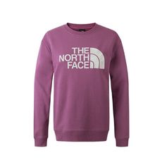 The North Face 女 吸濕透氣純棉長袖圓領T恤《藕紫》8ASU/長T/印花T/圓領T/休
