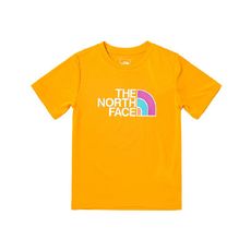 The North Face 童 快乾短袖T AP《黃》81NF/吸濕排汗撞色LOGO印花短袖T恤