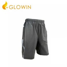 GLOWIN 男款 運動短褲 灰鬆緊褲頭/運動短褲/戶外/休閒短褲/短褲/ SI161MS0393