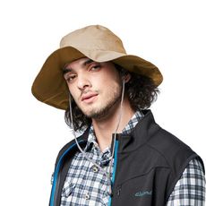 Wildland 荒野 中性 抗UV防水功能寬帽《卡其》W2020/防曬帽/圓盤帽/登山帽