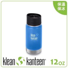 KLEAN KANTEEN 美國 12盎K寬口保溫鋼瓶(54mm)《海空藍》保溫杯/保溫瓶/咖啡瓶蓋