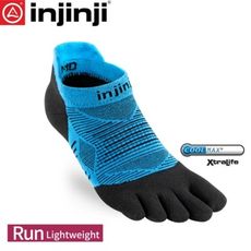 INJINJI 美國 RUN 輕量吸排五趾隱形襪《水藍》0353/五指襪/專業排汗襪/登山健行襪/休