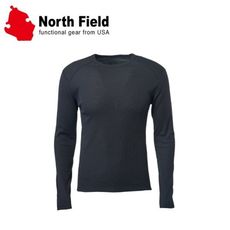 North Field 男 圓領遠外線內衣《岩黑》保暖衣/發熱衣/膠原蛋白/吸濕排汗/親膚/第二層肌