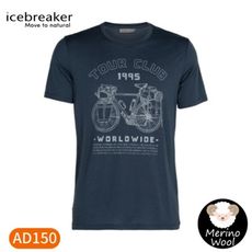 Icebreaker 男 Tech Lite圓領短袖上衣AD150《單車旅行-藍》IB105543/