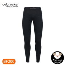 Icebreaker 女 Oasis 保暖貼身長褲BF200《黑》104383/內搭褲/內層褲/保暖