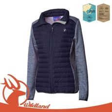 Wildland 荒野 女 彈性針織拼接羽絨外套《深紫》OA62991/羽絨外套/立領羽絨衣/夾克