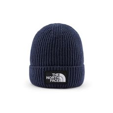 The North Face LOGO BOX CUFFED BEANIE 保暖針織帽《深藍》3FJ