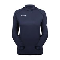 MAMMUT 長毛象 女 Selun FL Sun Hoody AF 機能套頭連帽上衣《海洋藍》10