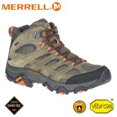 MERRELL 美國 男 MOAB 3 MID GORE-TEX中筒登山鞋《橄欖綠/橘》ML0362